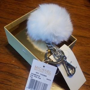 Michael kors fox fur keychain